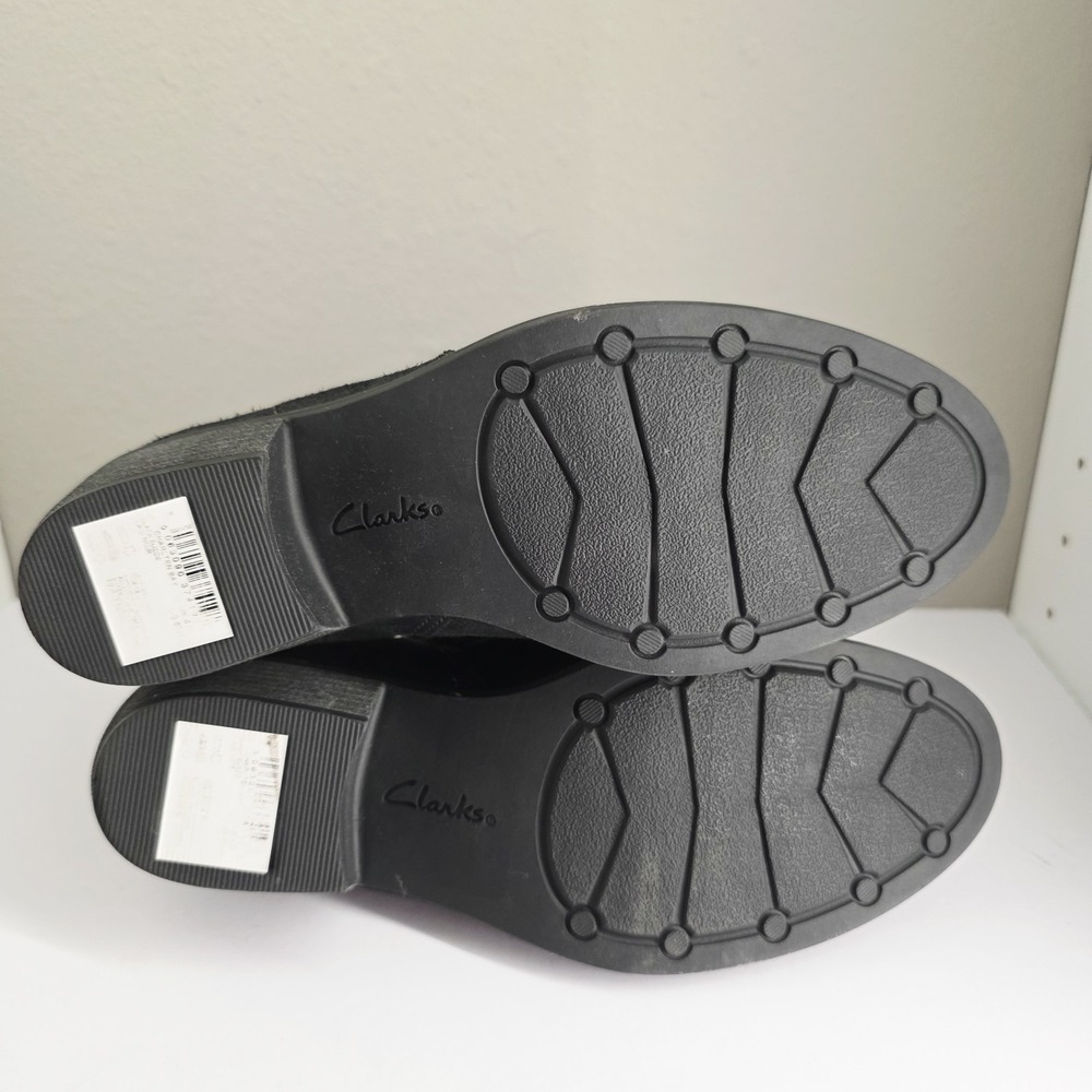 Clarks Collection Charleton Bay Leather Bootie - Black Suede - Size 6.5M - Picture 13 of 13